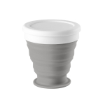 Vasos personalizables de viaje plegables de silicona y 250ml Colors color gris