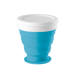 Vasos personalizables de viaje plegables de silicona y 250ml Colors color azul claro