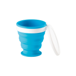 Vasos personalizables de viaje plegables de silicona y 250ml Colors color azul claro tercera vista