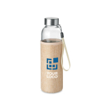 Botella de cristal antifugas con funda de yute 500ml Crystal SlowLife vista de impresión