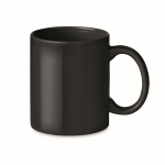 Taza barata publicitaria de cerámica a color 300ml Basic Colors color negro