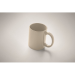 Taza barata publicitaria de cerámica a color 300ml Basic Colors color beige vista fotografía cuarta vista