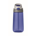 Botella de plástico sin BPA con boquilla para niños 450ml color azul tercera vista