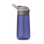 Botella de plástico sin BPA con boquilla para niños 450ml color azul quinta vista