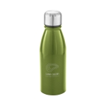 Botellas de agua personalizadas de acabado brillo 500ml City color verde claro imagen con logo