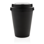 Vaso take away de plástico y doble pared de 300ml Takeaway Daily color negro cuarta vista