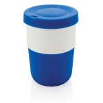 Taza take away sostenible de PLA grande y 380ml Funny color azul