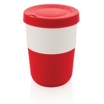 Taza take away sostenible de PLA grande y 380ml Funny color rojo