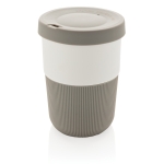 Taza take away sostenible de PLA grande y 380ml Funny color gris