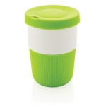Taza take away sostenible de PLA grande y 380ml Funny color verde