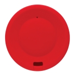 Vasos takeaway eco con logo, agarre y tapa de 280ml Barista color rojo tercera vista