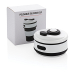 Tazas personalizadas de silicona plegables de 350ml Takeaway Folding color negro vista de ambiente 2