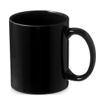 Tazas personalizadas en color de cerámica de 330ml Basic Colorful color negro segunda vista frontal
