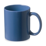 Tazas personalizadas en color de cerámica de 330ml Basic Colorful color azul segunda vista frontal