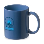Tazas personalizadas en color de cerámica de 330ml Basic Colorful color azul vista impresión tampografía