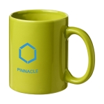 Tazas personalizadas en color de cerámica de 330ml Basic Colorful color verde lima vista impresión tampografía