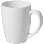 Taza de cerámica blanca con diseño a la moda 350ml Crescent Plus Economy color blanco segunda vista frontal