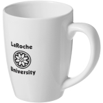 Taza de cerámica blanca con diseño a la moda 350ml Crescent Plus Economy color blanco vista impresión tampografía