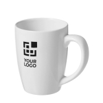 Taza de cerámica blanca con diseño a la moda 350ml Crescent Plus Economy vista principal