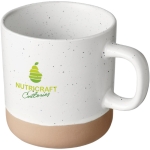Taza personalizada de cerámica de fondo sin esmaltar 360ml Design color blanco vista impresión tampografía