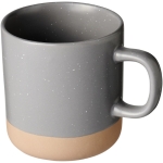 Taza personalizada de cerámica de fondo sin esmaltar 360ml Design color gris segunda vista frontal