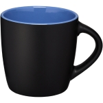 Taza negra de cerámica con interior de color y 340ml Colormixt Black color azul segunda vista frontal