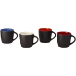 Taza negra de cerámica con interior de color y 340ml Colormixt Black color naranja oscuro segunda vista varios colores