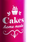 Taza de cerámica de alta calidad a color de 350ml Magic Colors color fucsia tercera vista