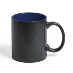 Tazas de cerámica negra para grabado láser con color 350ml Magic Black color azul marino primera vista