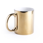Taza de cerámica con acabado brillante de 350ml Magic Metallic color dorado primera vista