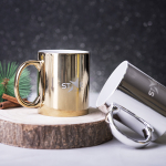 Taza de cerámica con acabado brillante de 350ml Magic Metallic cuarta vista