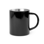 Tazas metálicas personalizadas brillantes de 280ml Metallic Colors color negro primera vista