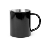 Tazas metálicas personalizadas brillantes de 280ml Metallic Colors color negro