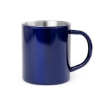 Tazas metálicas personalizadas brillantes de 280ml Metallic Colors color azul
