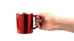 Tazas metálicas personalizadas brillantes de 280ml Metallic Colors color rojo quinta vista