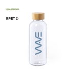 Botellas personalizadas hechas de plástico reciclado 650ml RPET Nature color transparente quinta vista