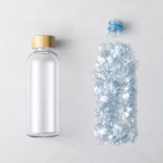 Botellas personalizadas hechas de plástico reciclado 650ml RPET Nature color transparente séptima vista