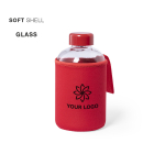 Bidón de cristal con funda de softshell a color 600ml Softshell novena vista