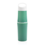 Botella ecológica personalizada hecha de caña de azúcar 500ml color verde segunda vista