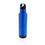 Botellas reutilizables de acero con base de corcho 600ml Cork Base color azul