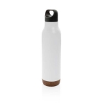 Botellas reutilizables de acero con base de corcho 600ml Cork Base color blanco