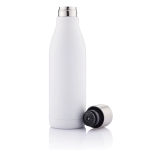 Botella corporativa de acero inoxidable con esterilizador UV-C 500ml color blanco tercera vista