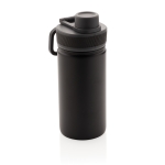 Botella deportiva con función termo y acabado mate 550ml Power color negro