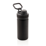 Botella deportiva con función termo y acabado mate 550ml Power color negro segunda vista