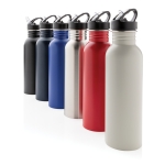 Botella personalizada de acero con boquilla 710ml Adventure color azul marino vista general