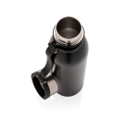 Botella termo con logotipo y asa de silicona 600ml Carry Loop color negro cuarta vista