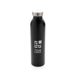 Botellas térmicas grabadas o impresas con tapa antigoteo 600ml Crew color negro vista de impresión