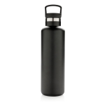 Botella con tapa para infusión y apertura para cubitos 600ml Partner color negro