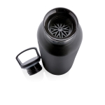 Botella con tapa para infusión y apertura para cubitos 600ml Partner color negro tercera vista