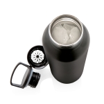 Botella con tapa para infusión y apertura para cubitos 600ml Partner color negro cuarta vista